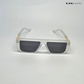 Oversized Retro - Clear Grey Square Sunglasses - RB2315