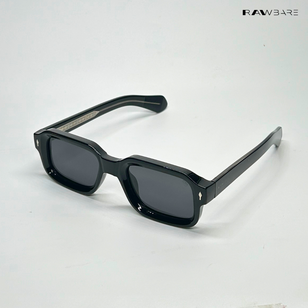 Angular Aura - Black Polarized Rectangle Sunglasses - RB2447