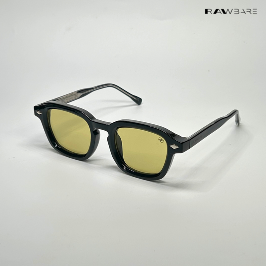 Vortex Shades - Yellow Black Square Sunglasses - RB2537