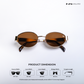 Lunar - Brown Gold Oval Sunglasses - RB2429