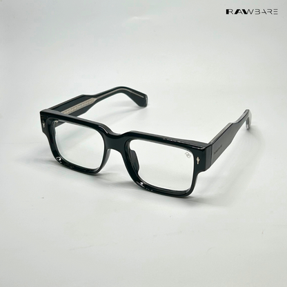 Timeless - Black Blue Cut Rectangle Sunglasses- RB2446