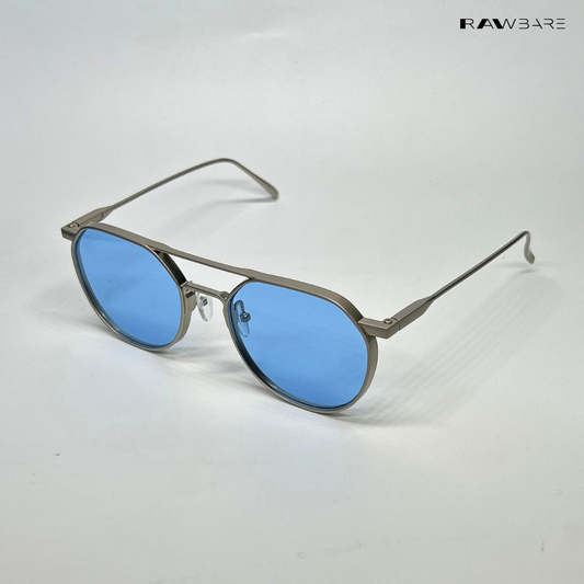 Round Luxe Shades - Blue Silver / RB2503