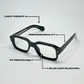 Angular Aura - Black Blue Cut Rectangle Sunglasses - RB2451