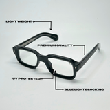 Angular Aura Shades - Transparent Black / RB2451