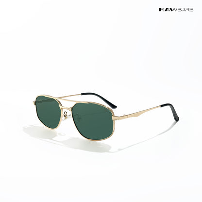 Forest - Bamboo Geometric Aviator Sunglasses - RB2886