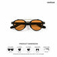 Dharamshala Aura - Oak Polarized Retro Round Sunglasses - RB3037