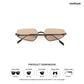 Aqua - Octopus Half Rim Tapered Square Sunglasses - RB3001