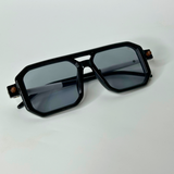 Poly Square Sunglasses - Black Grey