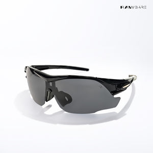 Dagger Rush - Jet Polarized Wrap Around Sunglasses - RB2821