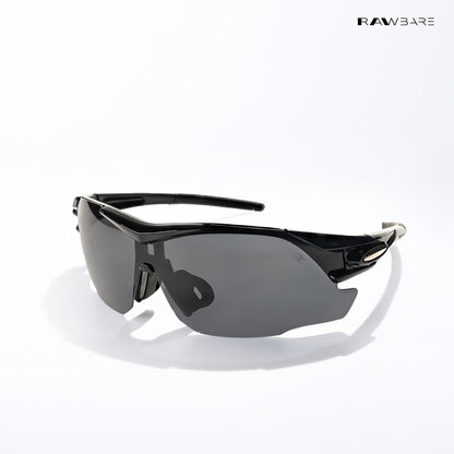 Dagger Rush - Jet Polarized Wrap Around Sunglasses - RB2821