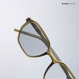 Tawi Gaze - Olive Angular Hexagon Sunglasses - RB2606