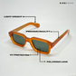 Angular Aura - Maple Polarized Rectangle Sunglasses- RB2450