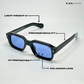 Angular Aura - Midnight Polarized Rectangle Sunglasses - RB2448