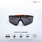 Ignite Gear - Dark Fire Polarized Wrap Around Sunglasses - RB2637