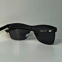 All Black Rimless Polarized Square Sunglasses