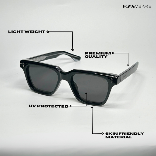 Waypoint - All Black Wayfarer Sunglasses - RB2518