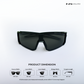 Turbo Sportline - All Black Polarized Wrap Around Sunglasses - RB2442