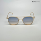 Round Luxe - Blue Gold Round Sunglasses - RB2499