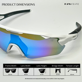 Swift - White Blue Polarized Wrap Around Sunglasses - RB2514