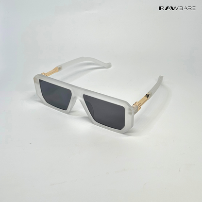 Oversized Retro - Clear Grey Square Sunglasses - RB2315