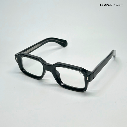Angular Aura - Black Blue Cut Rectangle Sunglasses - RB2451