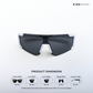 Turbo Sportline - White Black Polarized Wrap Around Sunglasses - RB2427