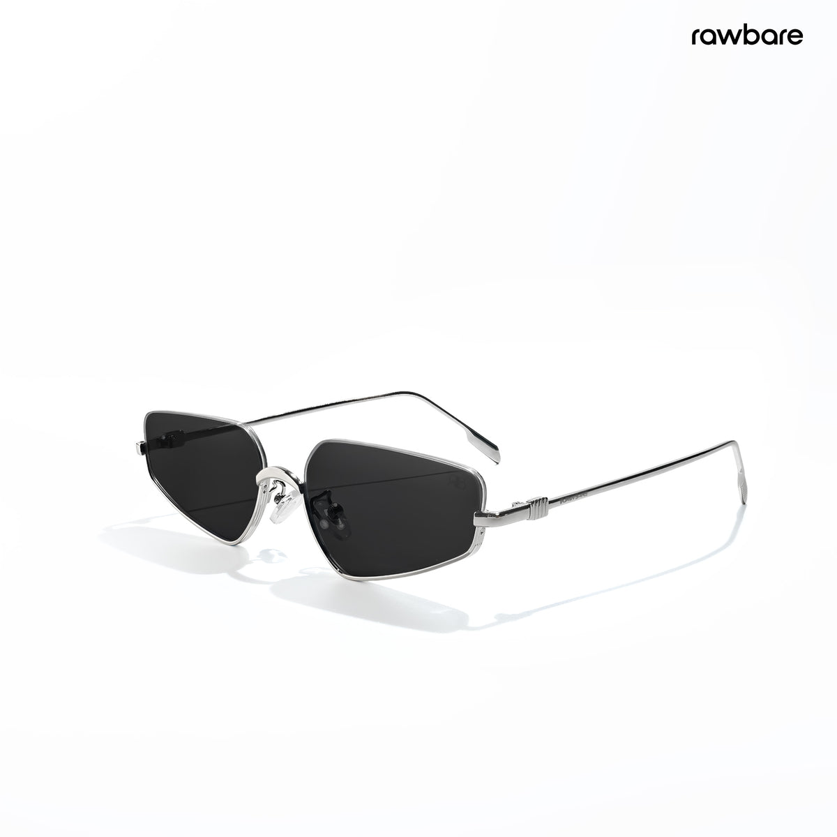 Aqua - Shark Half Rim Tapered Square Sunglasses - RB3002