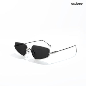 Aqua - Shark Half Rim Tapered Square Sunglasses - RB3002
