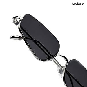 Aqua - Shark Half Rim Tapered Square Sunglasses - RB3002