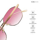 Mountain - Alpine Rose Geometric Aviator Sunglasses - RB2875