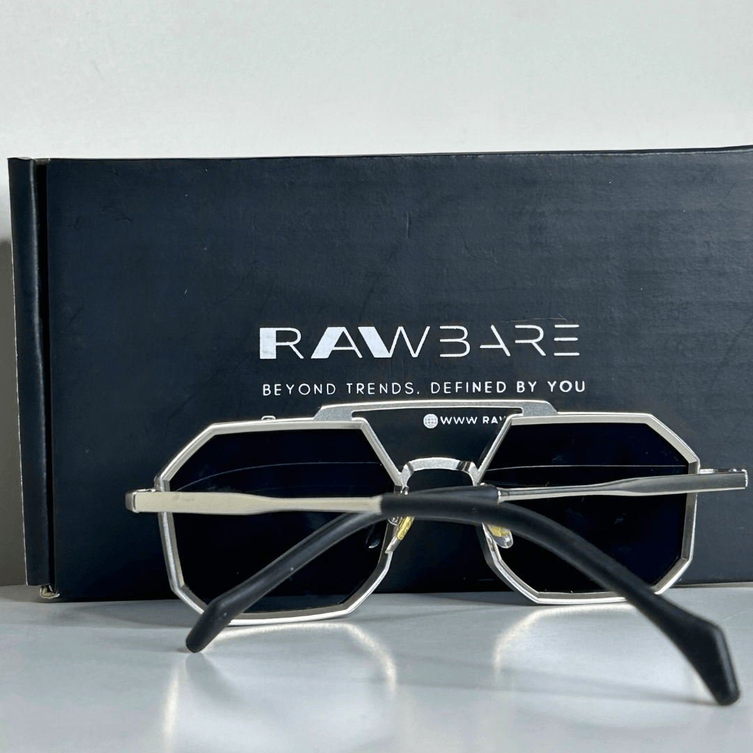 Silver Metal Aviator Sunglasses - RawBare