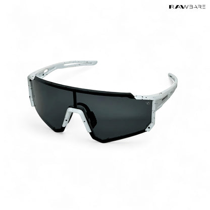 Turbo Tint - White Black Polarized Wrap Around Sunglasses - RB2427