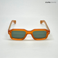 Angular Aura - Maple Polarized Rectangle Sunglasses- RB2450