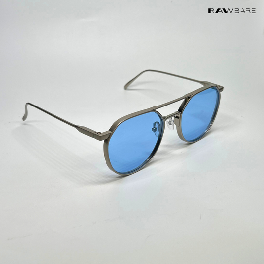 Round Luxe Shades - Blue Silver / RB2503