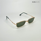 Retro Rim - Green Gold Rectangle Sunglasses - RB2505