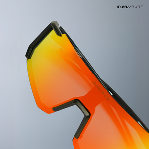 Turbo Sportline - Orange Black Polarized Wrap Around Sunglasses - RB2425
