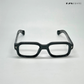 Angular Aura - Black Blue Cut Rectangle Sunglasses - RB2451
