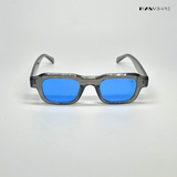 Lilrecta - Grey Blue Rectangle Sunglasses - RB2525