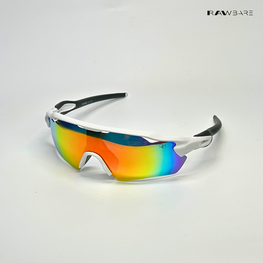 Swift - White Orange Polarized Wrap Around Sunglasses - RB2513