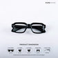 Angular Aura - Black Rectangle Bluecut Eyewear - RB2451