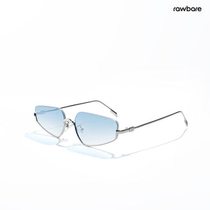 Aqua - Dolphin Half Rim Tapered Square Sunglasses - RB2999