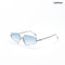 Aqua - Dolphin Half Rim Tapered Square Sunglasses - RB2999