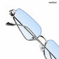 Aqua - Dolphin Half Rim Tapered Square Sunglasses - RB2999