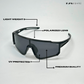 Turbo Tint - All Black Polarized Wrap Around Sunglasses - RB2442