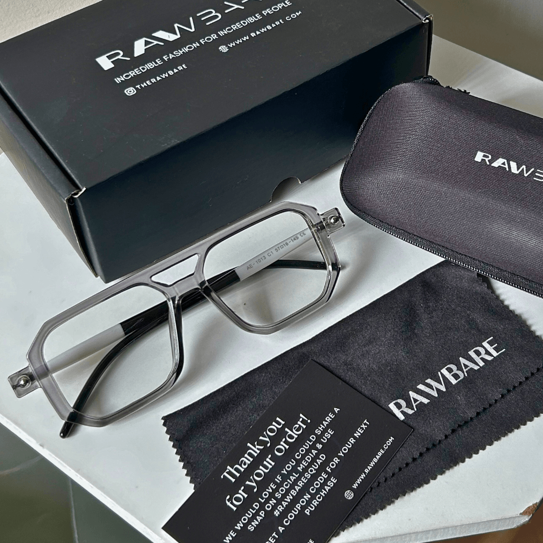 Grey Poly Square Sunglasses - RawBare