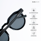 Groove Shades - All Black Round Sunglasses - RB2538