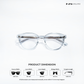 Eyla - Clear Cateye Bluecut Eyewear - RB2736