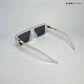 Oversized Retro - Clear Grey Square Sunglasses - RB2315