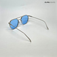 Round Luxe - Blue Silver Round Sunglasses - RB2503