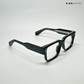 Timeless - Black Blue Cut Rectangle Sunglasses- RB2446